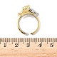 Регулируемые манжеты-кольца из латуни с микропаве из кубического циркония для женщин&nbsp;LS-RJEW-C132-08PG-2