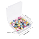 PandaHall 100 pcs 10 Colors 15 mm Colorful Glass Ball Charms Crystal Glass Ball Pendants with Star Glitter Sequins and Golden Plated CCB Plastic Cup Peg Bails for Jewelry DIY Craft Making GLAA-PH0007-95-7
