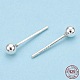 925 Sterling Silver Round Ball Stud Earrings STER-T005-01C-1