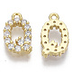 Brass Micro Pave Cubic Zirconia Charms X-KK-T060-05-Q-G-NF-2