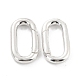 925 anillos de puerta de resorte de plata esterlina STER-Z001-109S-2