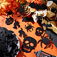 Olycraft 60 pieza 10 estilos decoraciones de fieltro colgantes de Halloween murciélago negro/araña/gato/cráneo/calabaza adornos de fieltro decoraciones colgantes de pared de fieltro de Halloween para suministros de decoración de fiesta de halloween AJEW-OC0004-24-5