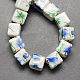 Handmade Printed Porcelain Beads X-PORC-Q161-4-1