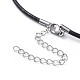PU Leather Pendant Necklaces NJEW-JN02534-03-4
