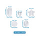 100pcs 5 transparente gefrostete Acrylperlen im Stil FACR-PJ0001-02-10