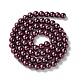 Eco-Friendly Dyed Glass Pearl Beads Strands HY-A008-6mm-RB097-2