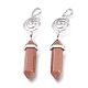 Synthetic Goldstone Pointed Big Pendants G-D0021-01P-11-3