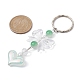 Coeur acrylique avec porte-clés bowknot KEYC-JKC00612-3