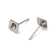 Risultati di orecchini a bottone in acciaio inossidabile quadrato 201 STAS-Q315-05P-2