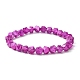 Bracelets extensibles en perles de verre rondes coupées en étoile pour femmes BJEW-JB09482-3