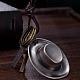 Регулируемые ретро сплав цинка подвеска и кожаный шнур Lariat ожерелья для мужчин NJEW-BB15989-A-6