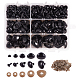PandaHall 238pcs 5 Sizes 6-19mm Black Plastic Safety Noses with Washers for Doll Teddy Puppet Animal Stuffed Toys DIY Making KY-PH0007-22-1