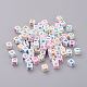 Mixed Letters Acrylic Cube Beads X-PL38C9308-1