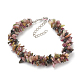 Colliers et bracelets en perles de tourmaline naturels X-SJEW-Q034-01-3