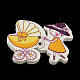 Женщина и детская коляска 2 отверстие распечатаны деревянные кнопки BUTT-R032-104-2