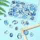 40 шт. 2 стиля цветочных украшений стеклянные овальные плоские кабошоны GGLA-FS0001-10-8