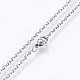 304 Stainless Steel Ball Chain Necklaces NJEW-F221-06P-2