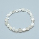 Bracelets extensibles en perles de pierre de lune grise naturelle BJEW-K213-52-2