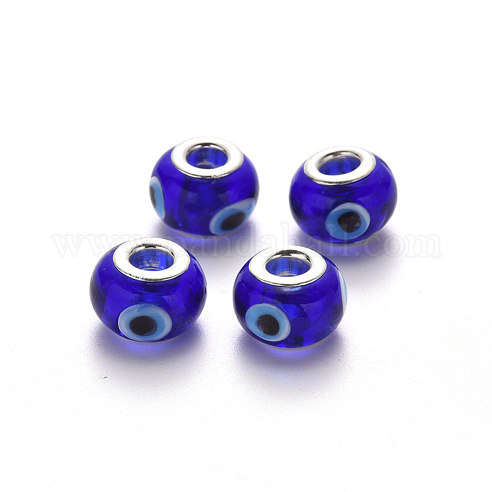 Wholesale Handmade Evil Eye Lampwork European Beads