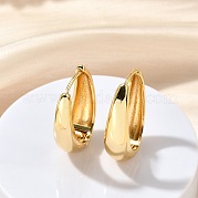 Овальные серьги-кольца из латуни EJEW-Z086-08G