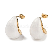 Серьги-гвоздики из смолы в виде капель EJEW-Z060-03G-01