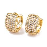 Серьги из латуни с фианитом EJEW-S219-12G-01