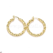 Латунные серьги обруча EJEW-F278-05G