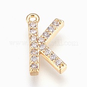 Подвески из латунной буквы KK-P150-03G-K
