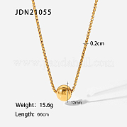 Женские ожерелья с подвеской в виде круглого шара из нержавеющей стали 304 MP4435-8