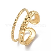 304 Stainless Steel Open Cuff Ring Finding RJEW-C046-08G