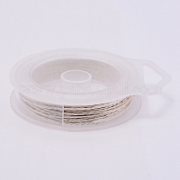 3連売り銅クラフトワイヤー  長持ちメッキ  銀  0.3mm  約80m /ロール&nbsp;LS-CWIR-WH0005-0.3mm-S