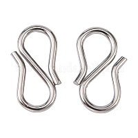 4Pcs Sterling Silver S Hook Clasps Eye Clasp for Jewelry Clasps Hooks