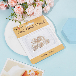 6шт латунные подвески с микропаве и кубическим цирконием KK-BBC0011-86