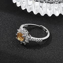 Polsini aperti in ottone con micro pavé di zirconi&nbsp;RJEW-D351-01P