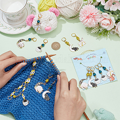 Наборы счетчиков цепочек для вязания рядов и маркеров для запирания петель HJEW-AB00513