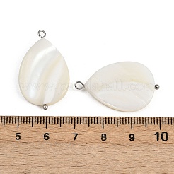 Подвески-капли из натуральных ракушек STAS-D378-33P