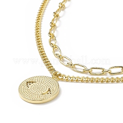 Insieme della collana del pendente dell'occhio di cavallo di zirconi cubici chiari di stile 2pcs 2&nbsp;NJEW-JN04044