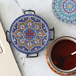 DIY 5D Diamantmalerei Mandala Thema Tassenmatte Kits&nbsp;AJEW-SC0004-12