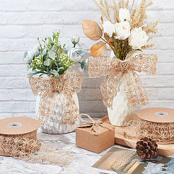 Плетеная лента из мешковины OCOR-WH0070-50