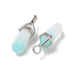 Natürliche weiße Jade spitzen Anhänger&nbsp;G-K329-31P