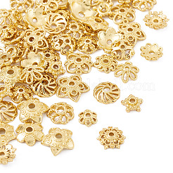56 шт. 14 стиля латунных колпачков для бусин в виде цветка&nbsp;KK-TA0002-03