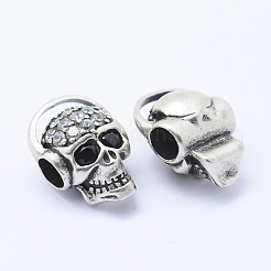 Латунные микро проложить кубического циркония бусы KK-P133-16AS-NR