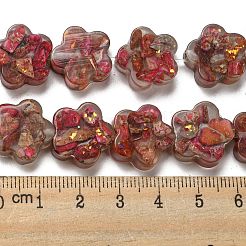 Окрашенная натуральная императорская яшма с нитями смоляных бусин G-G083-G03-01