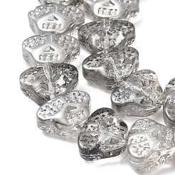 Прозрачные стеклянные бусины гальваническим пряди EGLA-F158-PL02-A