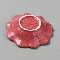 Platos decorativos de cerámica con hojas de loto para joyería&nbsp;AJEW-WH0766-84C