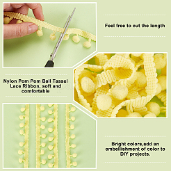 Нейлоновый шарик с помпоном и кисточкой&nbsp;DIY-WH0580-31A