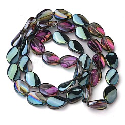 Прозрачные гальванические стеклянные бусины&nbsp;EGLA-C001-HP01