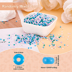 Perles de rocaille rondes en verre opaque&nbsp;GLAA-TAC0025-07A-01