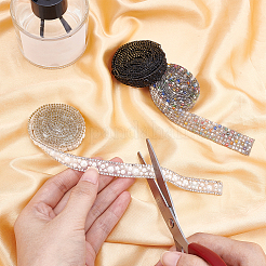 3 ярд 3 стиль пластиковый блестящий хотфикс со смоляными стразами DIY-BC0003-35