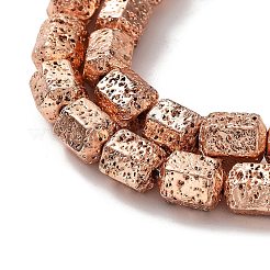 Гальванические бусины из натуральной лавы G-H303-A10-RG02